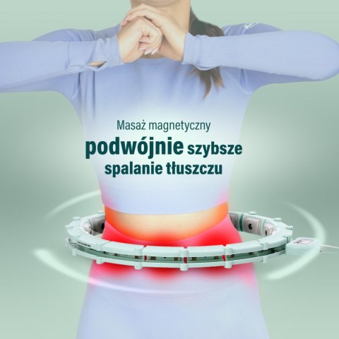 HHM14 HULA HOP GREEN Z MAGNESAMI I OBCIĄŻNIKIEM + LICZNIK HMS HMS