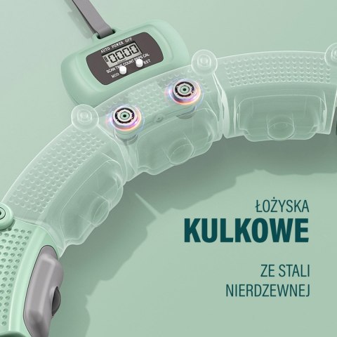 HHM14 HULA HOP GREEN Z MAGNESAMI I OBCIĄŻNIKIEM + LICZNIK HMS HMS