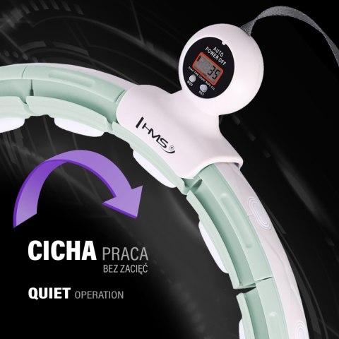 HHM15 HULA HOP GREEN Z MAGNESEM I OBCIĄŻNIKIEM + LICZNIK HMS HMS