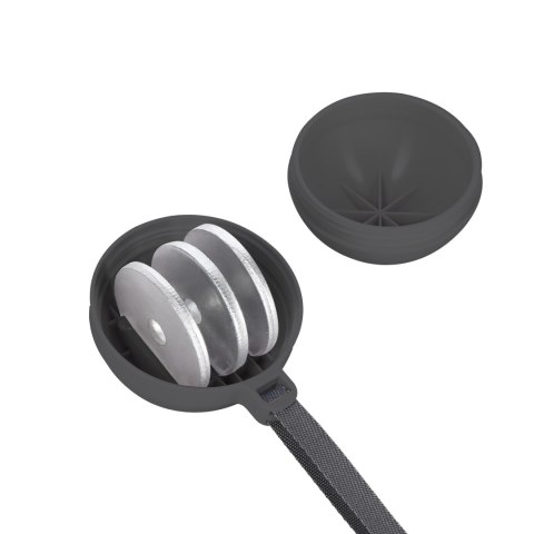 HHM16 HULA HOP BLACK/PINK Z MAGNESAMI I OBCIĄŻNIKIEM + LICZNIK HMS HMS