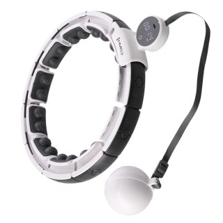HHM16 HULA HOP WHITE Z MAGNESAMI I OBCIĄŻNIKIEM + LICZNIK HMS HMS
