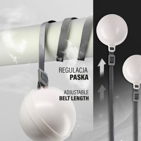 HHM16 HULA HOP WHITE Z MAGNESAMI I OBCIĄŻNIKIEM + LICZNIK HMS HMS