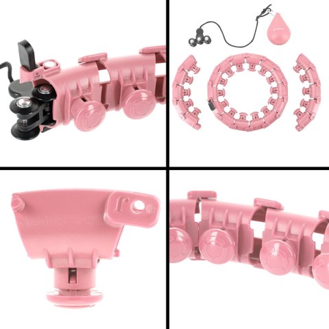 HHW01 HULA HOP PINK Z WYPUSTKAMI I OBCIĄŻNIKIEM HMS HMS