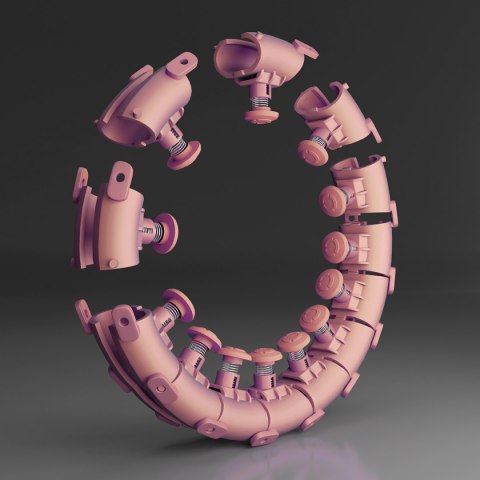 HHW01 HULA HOP PINK Z WYPUSTKAMI I OBCIĄŻNIKIEM HMS HMS