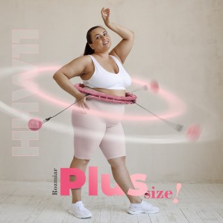 HHW11 PLUS SIZE HULA HOP LIGHT PINK Z WYPUSTKAMI I OBCIĄŻNIKIEM HMS HMS