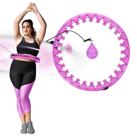HHW12 PLUS SIZE HULA HOP VIOLET Z WYPUSTKAMI I OBCIĄŻNIKIEM HMS HMS