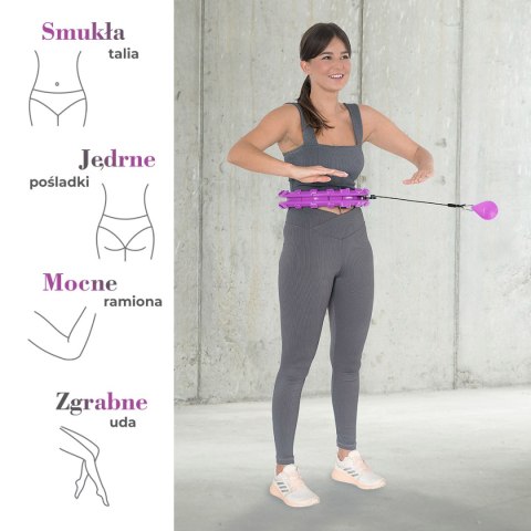 HHW12 PLUS SIZE HULA HOP VIOLET Z WYPUSTKAMI I OBCIĄŻNIKIEM HMS HMS