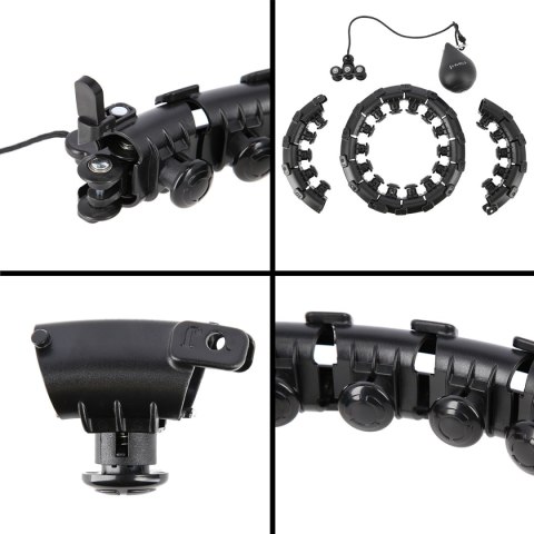 ZESTAW HULA HOP HHW01 BLACK Z WYPUSTKAMI I OBCIĄŻNIKIEM HMS + PAS BR163 RED HMS