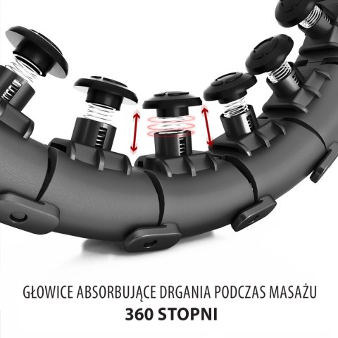 ZESTAW HULA HOP HHW01 BLACK Z WYPUSTKAMI I OBCIĄŻNIKIEM HMS + PAS BR163 RED HMS