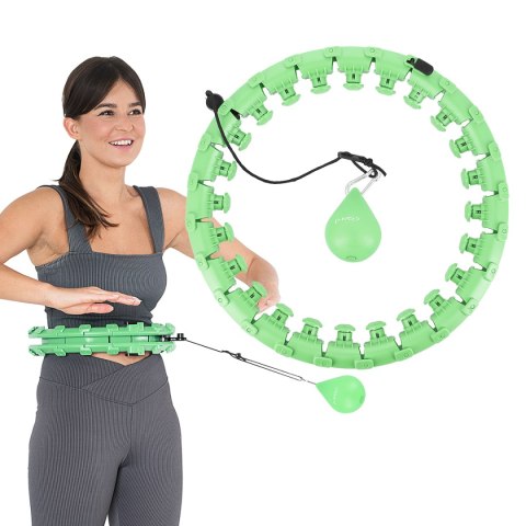 ZESTAW HULA HOP HHW01 GREEN Z WYPUSTKAMI I OBCIĄŻNIKIEM HMS + PAS BR163 RED HMS