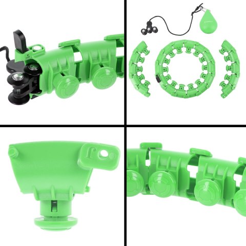 ZESTAW HULA HOP HHW01 GREEN Z WYPUSTKAMI I OBCIĄŻNIKIEM HMS + PAS BR163 RED HMS