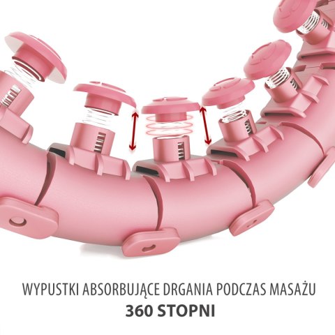 ZESTAW HULA HOP HHW01 PINK Z WYPUSTKAMI I OBCIĄŻNIKIEM HMS + PAS BR163 RED HMS