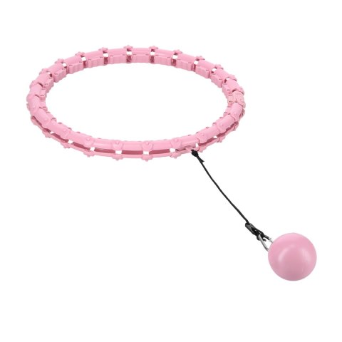 ZESTAW HULA HOP HHW02 LIGHT PINK Z WYPUSTKAMI I OBCIĄŻNIKIEM HMS + PAS BR163 RED HMS
