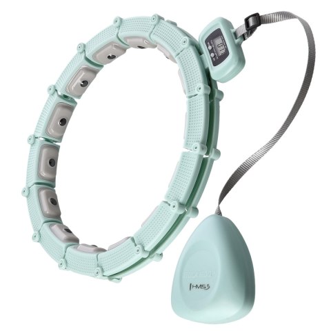 ZESTAW HULA HOP MAGNETYCZNY GREEN HHM14 Z LICZNIKIEM HMS + PAS WYSZCZUPLAJĄCY BR163 BLACK HMS