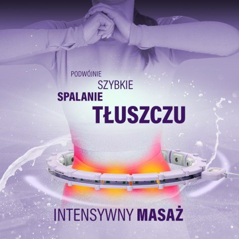 ZESTAW HULA HOP MAGNETYCZNY VIOLET HHM14 Z LICZNIKIEM HMS + PAS WYSZCZUPLAJĄCY BR163 BLACK HMS
