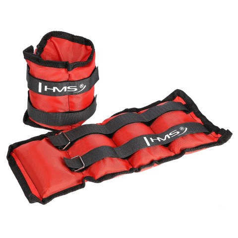OB03 RED OBCIĄŻNIKI DO ĆWICZEŃ NA KOSTKI I NADGARSTKI 2 x 1.5 KG HMS HMS