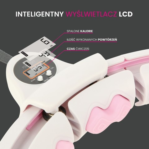 ZESTAW HULA HOP HHW06 PINK Z PIŁKĄ GRAWITACYJNĄ I LICZNIKIEM HMS + PAS BR163 BLACK HMS