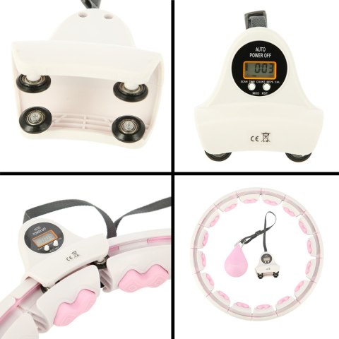 ZESTAW HULA HOP HHW06 PINK Z PIŁKĄ GRAWITACYJNĄ I LICZNIKIEM HMS + PAS BR163 BLACK PLUS SIZE HMS