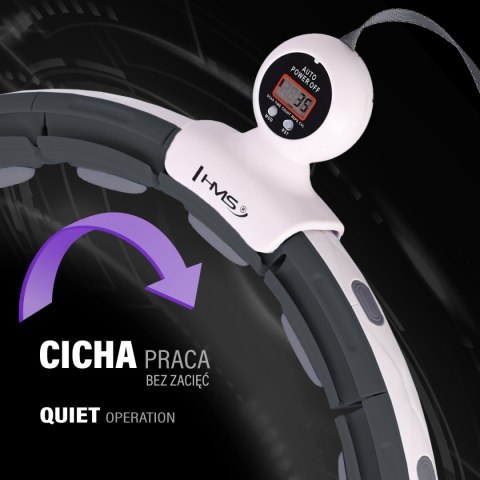 ZESTAW HULA HOP MAGNETYCZNY BLACK HHM15 Z LICZNIKIEM HMS + PAS WYSZCZUPLAJĄCY BR163 RED HMS