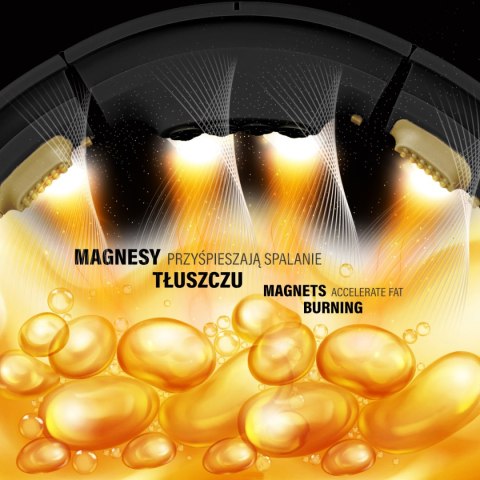 ZESTAW HULA HOP MAGNETYCZNY BLACK/GOLD HHM13 Z LICZNIKIEM HMS + PAS WYSZCZUPLAJĄCY BR163 BLACK HMS
