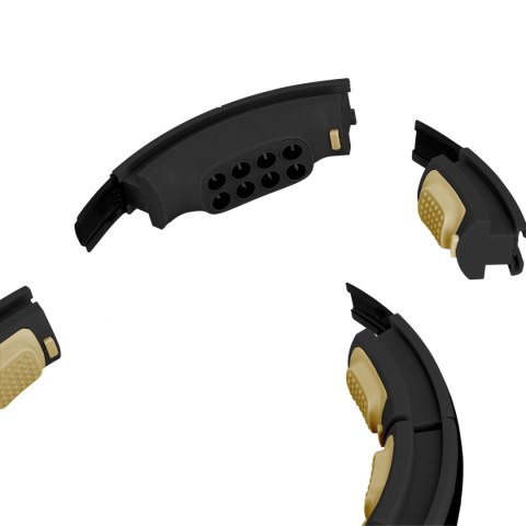 ZESTAW HULA HOP MAGNETYCZNY BLACK/GOLD HHM13 Z LICZNIKIEM HMS + PAS WYSZCZUPLAJĄCY BR163 BLACK HMS