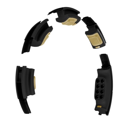ZESTAW HULA HOP MAGNETYCZNY BLACK/GOLD HHM13 Z LICZNIKIEM HMS + PAS WYSZCZUPLAJĄCY BR163 BLACK HMS