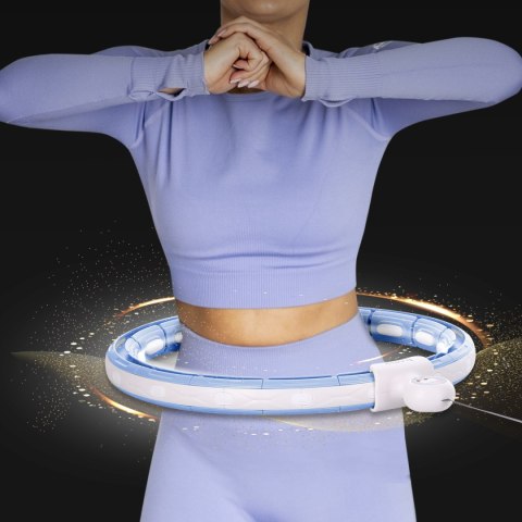ZESTAW HULA HOP MAGNETYCZNY BLUE HHM15 Z LICZNIKIEM HMS + PAS BR163 BLACK PLUS SIZE HMS