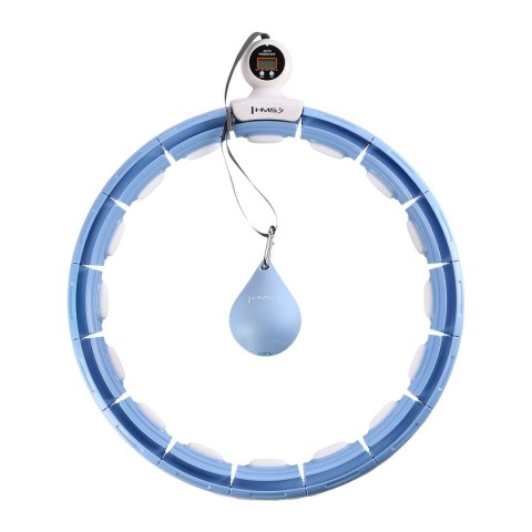 ZESTAW HULA HOP MAGNETYCZNY BLUE HHM15 Z LICZNIKIEM HMS + PAS BR163 BLACK PLUS SIZE HMS