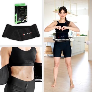 ZESTAW HULA HOP MAGNETYCZNY WHITE HHM16 Z LICZNIKIEM HMS + PAS BR163 BLACK PLUS SIZE HMS