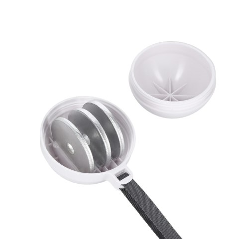 ZESTAW HULA HOP MAGNETYCZNY WHITE HHM16 Z LICZNIKIEM HMS + PAS BR163 BLACK PLUS SIZE HMS