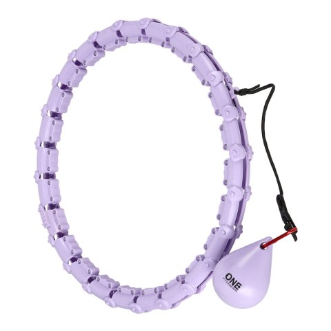 ZESTAW HULA HOP OHA02 VIOLET Z WYPUSTKAMI I OBCIĄŻNIKIEM ONE FITNESS + PAS BR160 ONE FITNESS