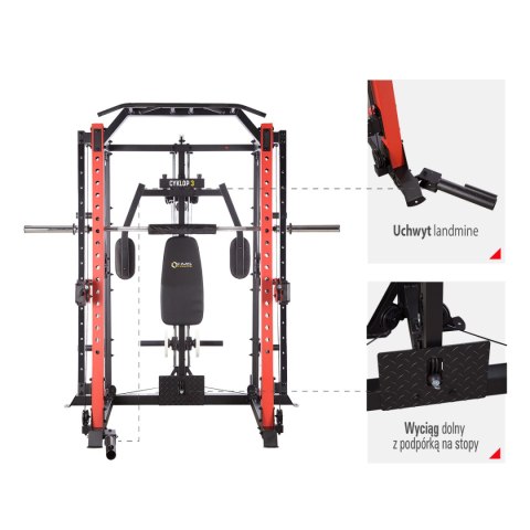 CYKLOP 3 ATLAS DO ĆWICZEŃ Z SUWNICĄ SMITHA SEMI COMMERCIAL HMS PREMIUM HMS PREMIUM