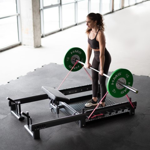 PHT25 PLATFORMA DO ĆWICZEŃ MIĘŚNI POŚLADKÓW HIP THRUST I MARTWEGO CIĄGU COMMERCIAL HMS HMS