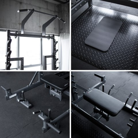 SMP01 STOJAK MULTIFUNKCYJNY Z PLATFORMĄ DO PODNOSZENIA CIĘŻARÓW I HIP THRUST COMMERCIAL HMS HMS
