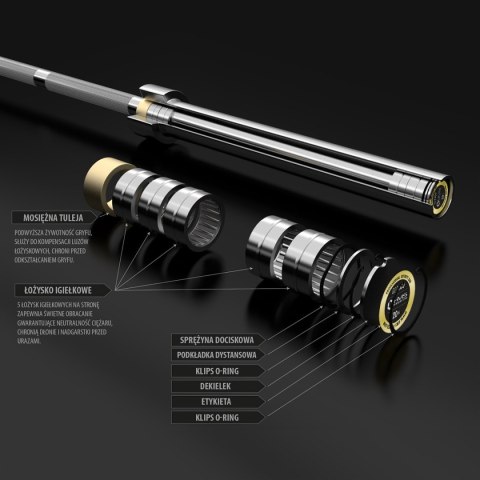 GO1100 + ZG1500 GOLDEN GRYF OLIMPIJSKI 20KG 2200MM HMS PREMIUM HMS PREMIUM