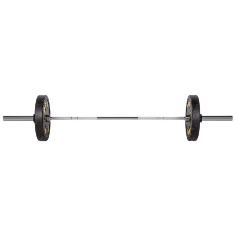 GO900 GRYF OLIMPIJSKI 20KG 2200MM HMS PREMIUM + ZG1500 SILVER ZACISKI LOCK JAW (2 szt) HMS PREMIUM
