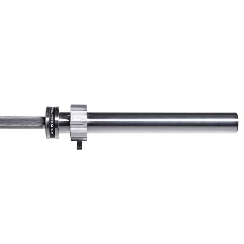 GO901 GRYF OLIMPIJSKI 20KG 2200MM HMS PREMIUM + ZG1500 SILVER ZACISKI LOCK JAW (2 szt) HMS PREMIUM