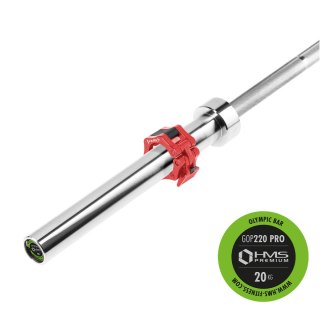 GOP220 PRO + ZG1000R ZACISKI LOCK GRYF PROSTY OLIMPIJSKI 20KG 2200MM HMS HMS