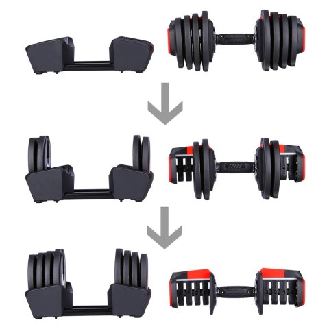 SGR18 PRO SET 3W1 ZESTAW REGULOWANYCH SZTANGIELEK 41 KG HMS HMS