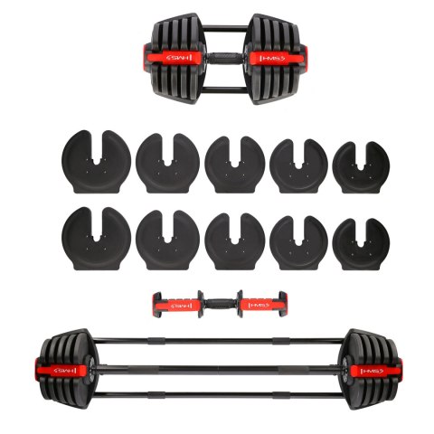 SGR40 PRO SET 2W1 ZESTAW REGULOWANYCH SZTANGIELEK 43,5 KG HMS HMS