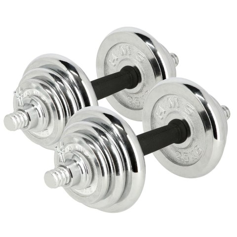 STC21 SZTANGIELKI REGULOWANE W WALIZCE CHROMOWANE 20KG HMS HMS