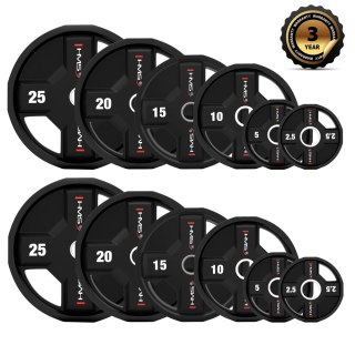 TPC SET ZESTAW TALERZY OLIMPIJSKICH POLIURETANOWYCH 2 x 2.5 - 25 KG CPU (155 KG) HMS HMS