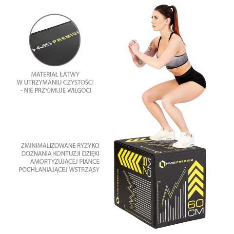 PYB01 SKRZYNIA PLYOMETRYCZNA SOFT 750x600x500MM HMS PREMIUM HMS