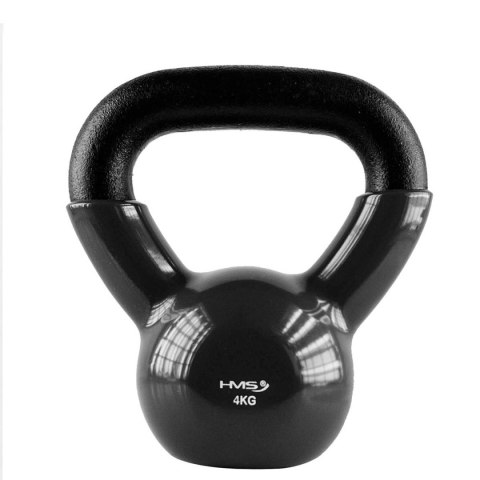 KNV04 BLACK KETTLEBELL ŻELIWNY POKRYTY WINYLEM HMS HMS