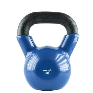 KNV08 BLUE KETTLEBELL ŻELIWNY POKRYTY WINYLEM HMS HMS