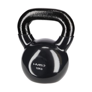 KNV10 BLACK KETTLEBELL ŻELIWNY POKRYTY WINYLEM HMS HMS