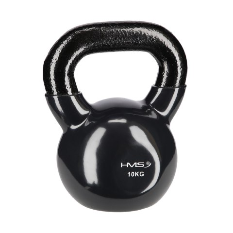 KNV10 BLACK KETTLEBELL ŻELIWNY POKRYTY WINYLEM HMS HMS