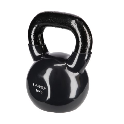 KNV10 BLACK KETTLEBELL ŻELIWNY POKRYTY WINYLEM HMS HMS