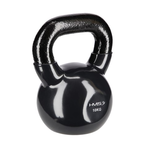 KNV10 BLACK KETTLEBELL ŻELIWNY POKRYTY WINYLEM HMS HMS