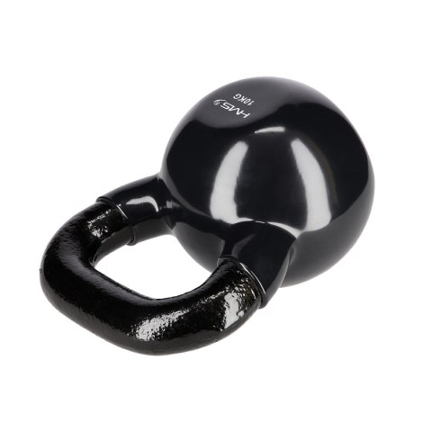 KNV10 BLACK KETTLEBELL ŻELIWNY POKRYTY WINYLEM HMS HMS